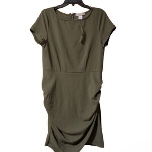Planet Gold Olive Midi Dress